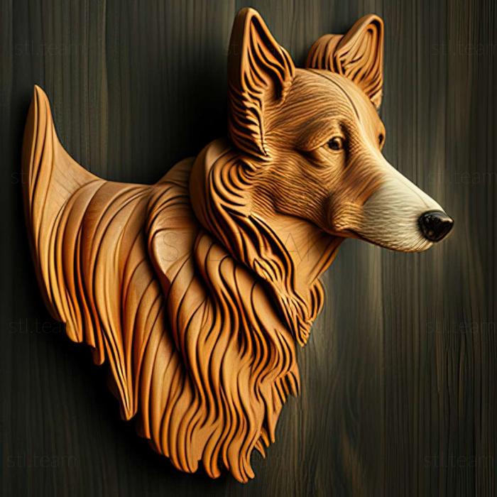 3D model Shorthair Collie dog (STL)